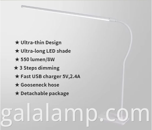 Luz de leitura de mangueira LED lâmpada de mesa para proteção ocular Hose Reading Light LED Eye Protection Desk Lamp